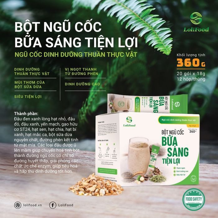 Hình ảnh Bột ngũ cốc ăn sáng tiện lợi Lolifood - Ảnh 1