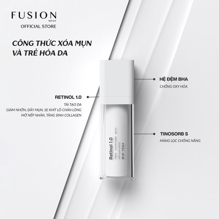 Serum chống lão hóa và ngừa mụn Fusion Retinol 1.0% - hình ảnh 2