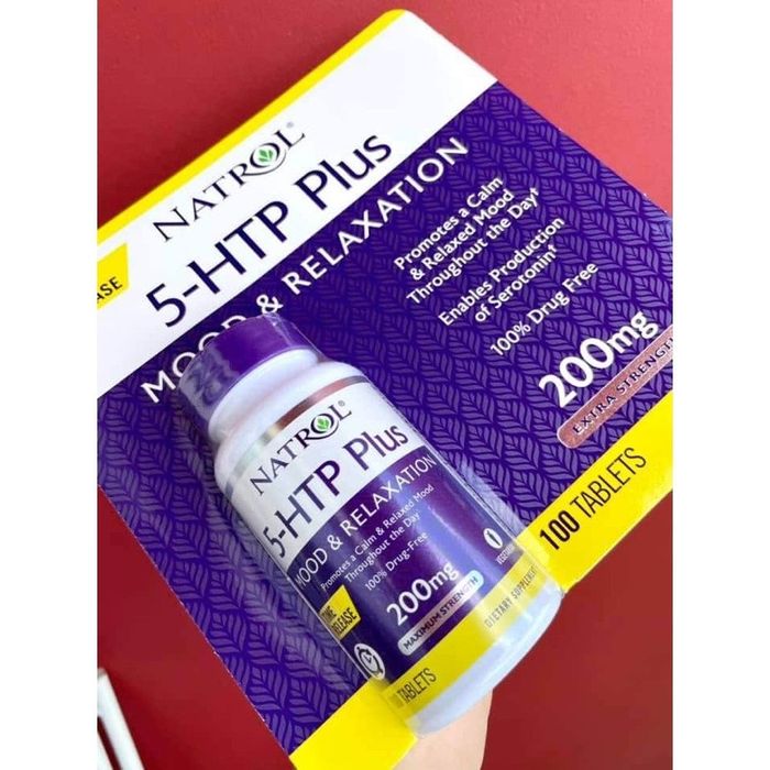 Hình ảnh Viên Uống Giảm Căng Thẳng Natrol 5-HTP Plus 200mg 1