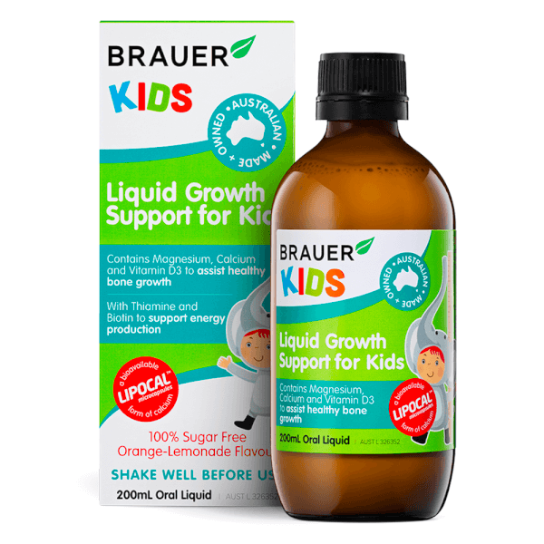 Hình ảnh 1 của siro hỗ trợ tăng chiều cao Brauer Kids Liquid Growth Support