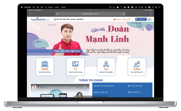 Hình ảnh lớp học Văn của thầy Linh - 1