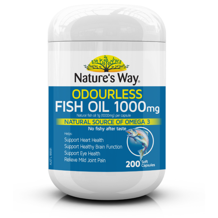 Hình ảnh Viên Dầu Cá Tự Nhiên Nature's Way Odourless Fish Oil 1000mg 1