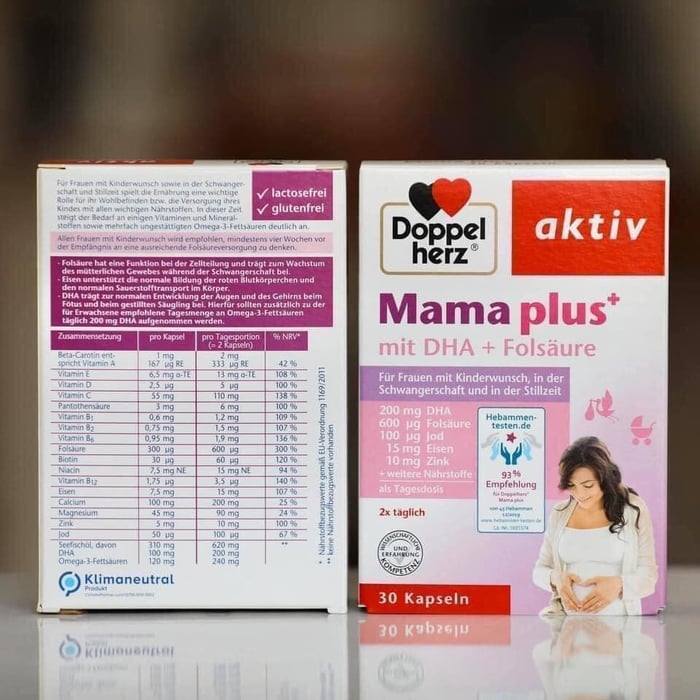 Hình ảnh 1 của Vitamin Doppelherz Mama Plus Dành Cho Phụ Nữ Mang Thai