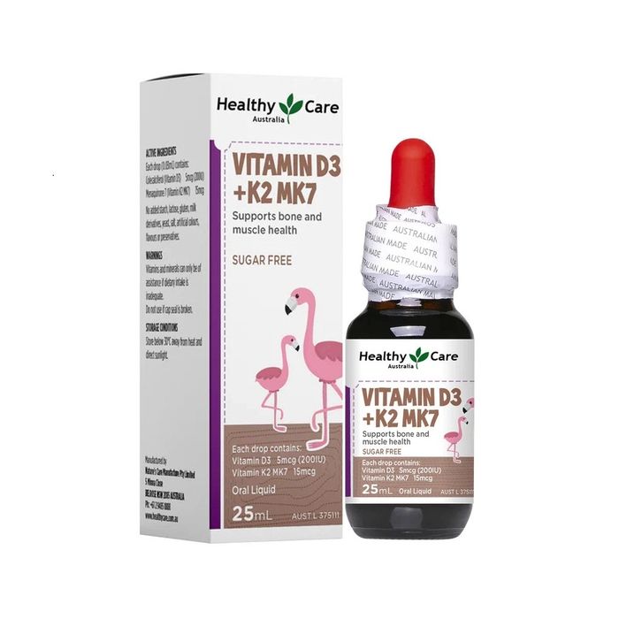 Siro Vitamin D3 + K2 MK7 Healthy Care hỗ trợ chiều cao hình 2