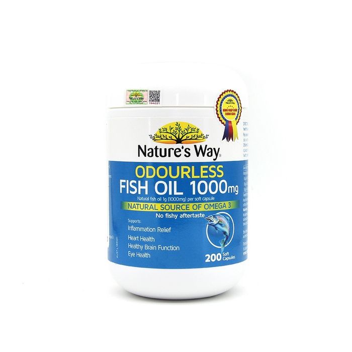 Hình ảnh Viên Dầu Cá Tự Nhiên Nature's Way Odourless Fish Oil 1000mg 2