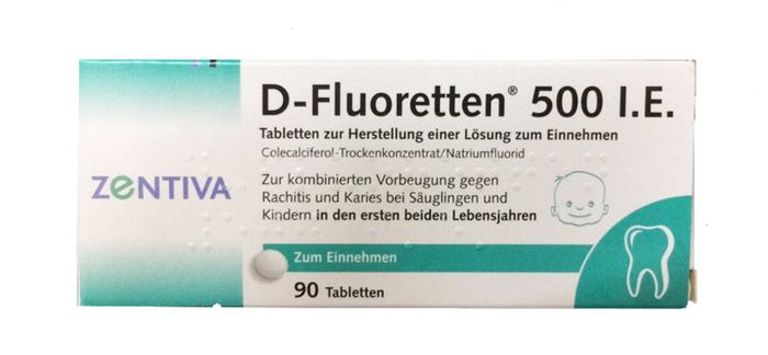 Hình ảnh Vitamin D Fluoretten 500 IE 1