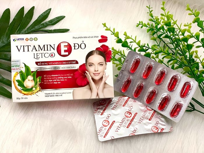 Hình ảnh Viên Uống Vitamin E Đỏ Letco số 2