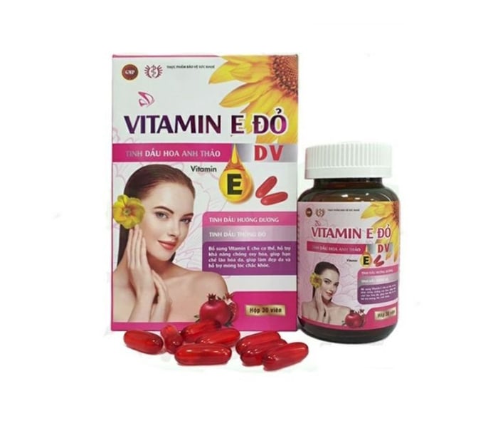 Ảnh Viên Uống Vitamin E Đỏ Dược Vương