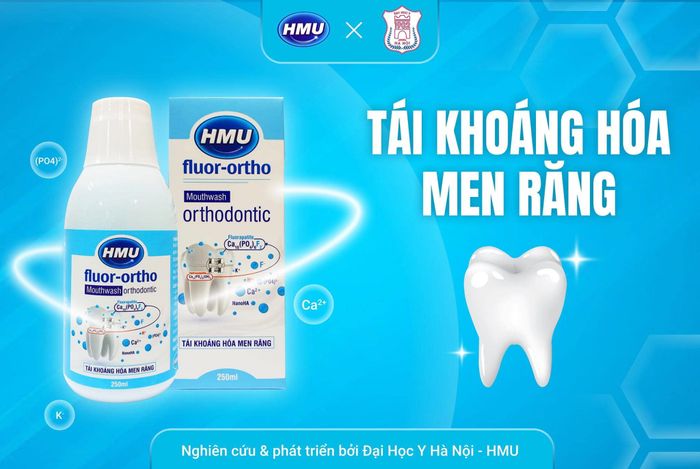Ảnh nước súc miệng HMU Fluor-Ortho 1