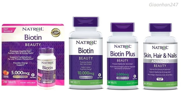 Viên Uống Natrol Biotin Plus Lutein 5000mcg Dưỡng Da, Tóc và Móng - Ảnh 2