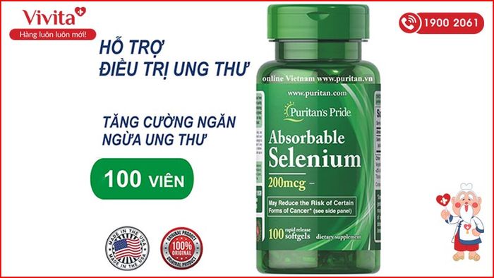 Hình ảnh Puritan's Pride Absorbable Selenium số 1