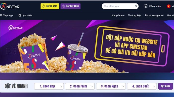 tra cứu lịch chiếu phim Cinestar