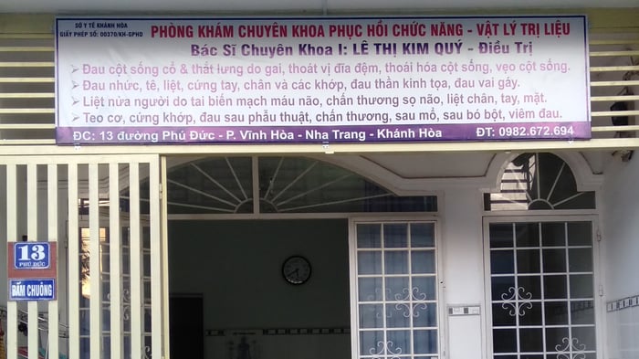 Hình ảnh 1 của Phòng khám Vật Lý Trị Liệu và Phục Hồi Chức Năng Bác Sĩ Lê Thị Kim Quý