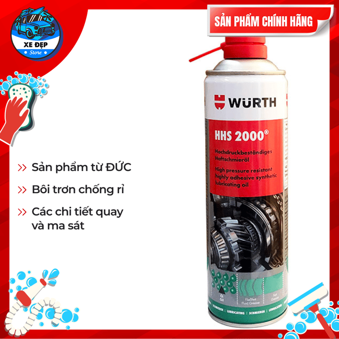 Hình ảnh chai xịt vệ sinh bướm ga và họng ga cao cấp Wurth WU-VHG500 lần 2