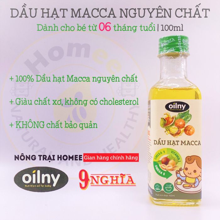 Dầu hạt Macca ăn dặm Oilny 9 Nghĩa - Hình ảnh 1