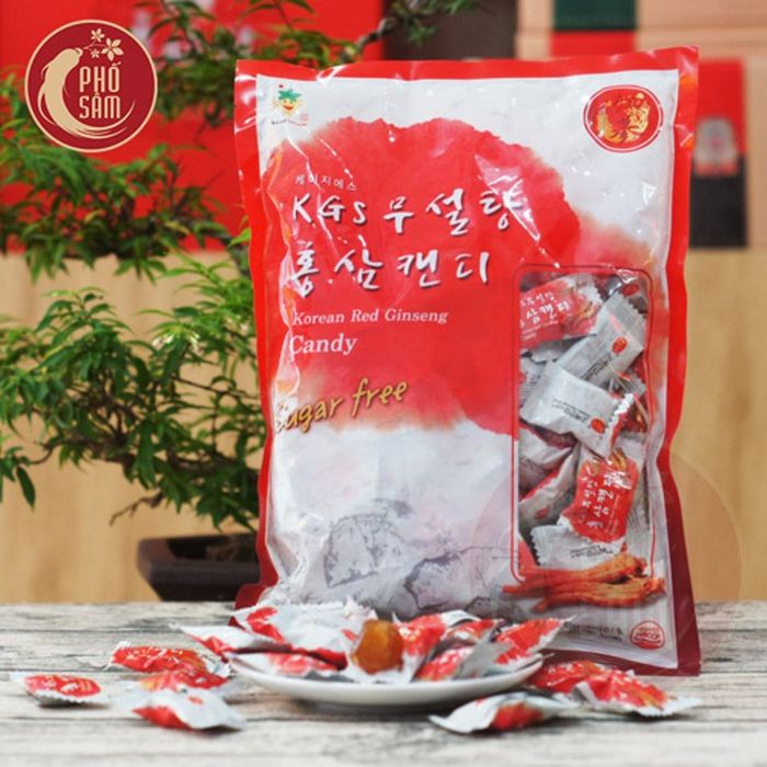 Kẹo Hồng Sâm Không Đường KGS Sugar Free Korea Red Ginseng Candy ảnh 2