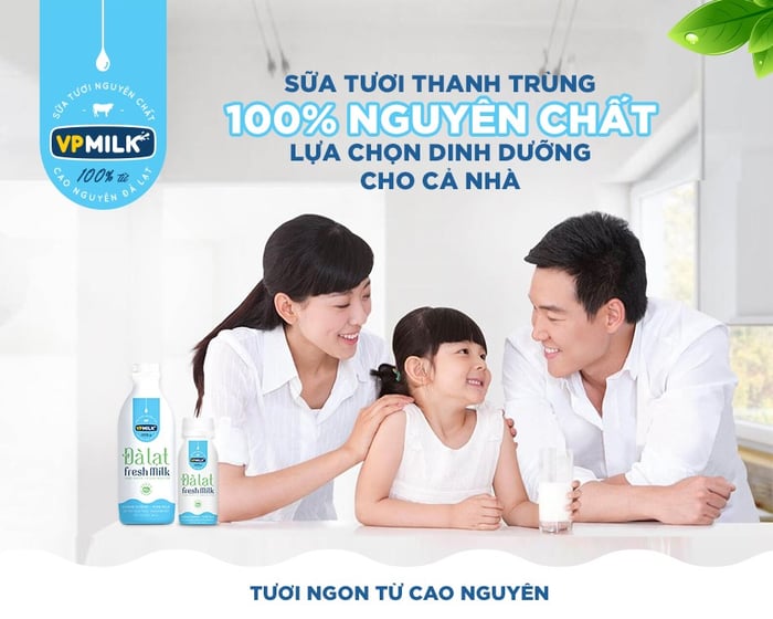 Sữa tươi thanh trùng VPMilk Đà Lạt không đường - Hình ảnh 1