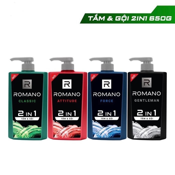 Hình ảnh sản phẩm Sữa tắm gội 2 in 1 Romano Gentleman