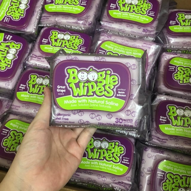 Hình ảnh Khăn Lau Nước Mũi Boogie Wipes 1