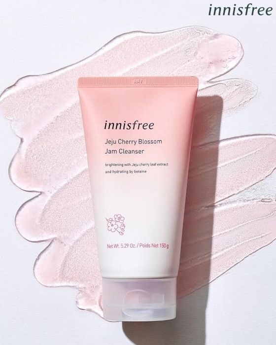 Sữa rửa mặt dạng gel chiết xuất lá hoa anh đào Innisfree Jeju Cherry Blossom Jam Cleanser - Ảnh 2