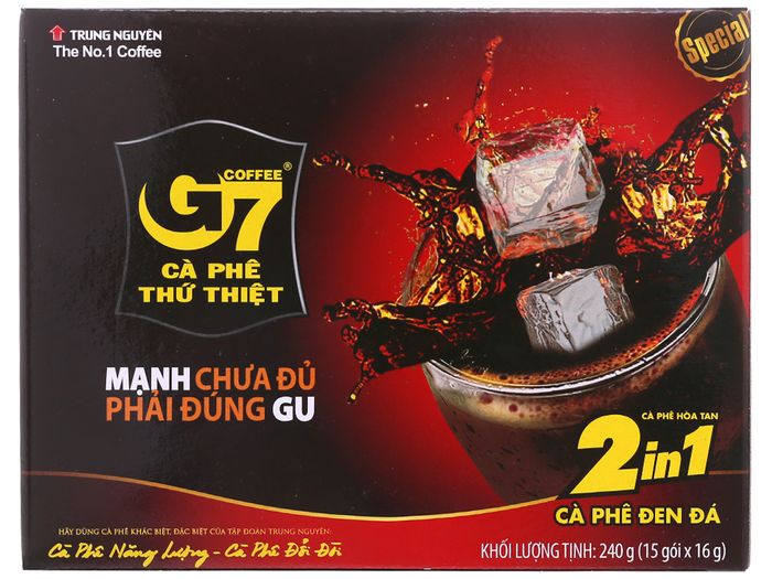 Hình ảnh cà phê hòa tan đen đá G7 số 1