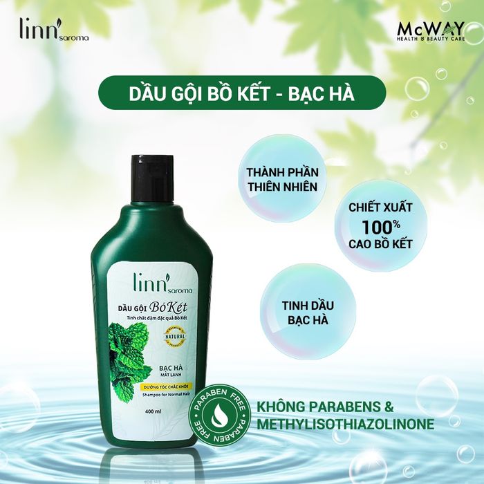 Dầu Gội Bồ Kết và Bạc Hà Linn'saroma - Hình 1