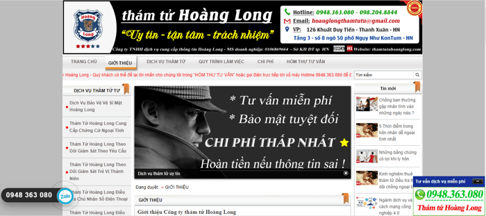 Hình ảnh dịch vụ Thám tử Hoàng Long