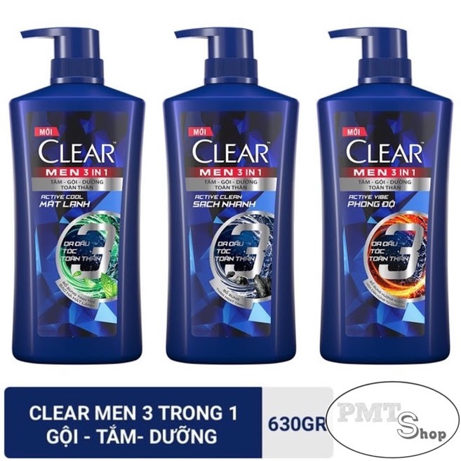 Hình ảnh 1 của Sữa Tắm - Gội CLEAR Men 3 Trong 1