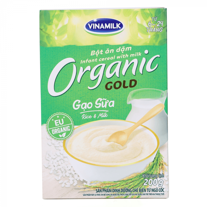 Hình ảnh bột ăn dặm Vinamilk Organic Gold gạo sữa 1