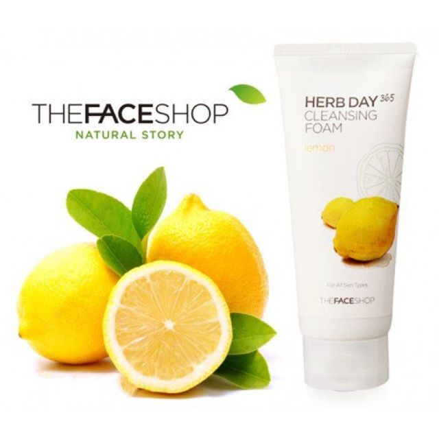 Hình ảnh 2 của sữa rửa mặt chiết xuất chanh The Faceshop – Herb Day 365 Cleansing Foam Lemon