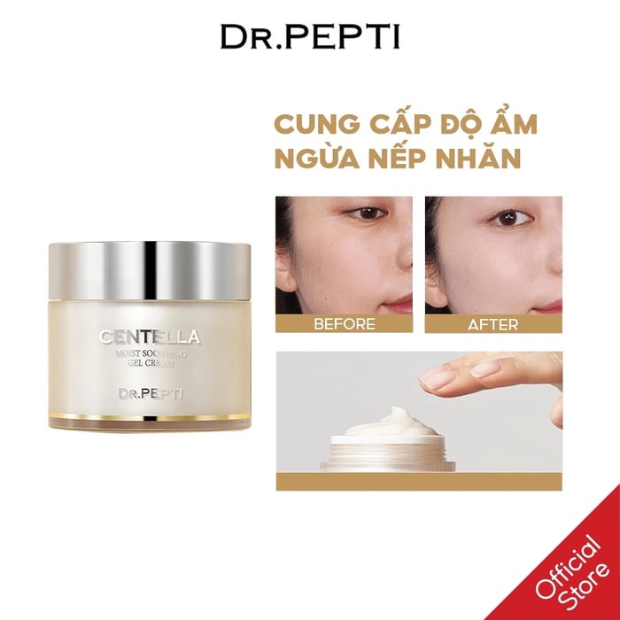 Hình ảnh 1 của Kem Dưỡng Ẩm Chiết Xuất Rau Má Dr.Pepti Centella Moist Soothing Gel Cream