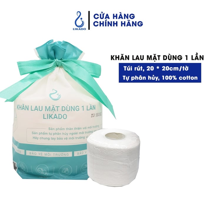 Hình ảnh khăn lau mặt dùng một lần Likado số 1