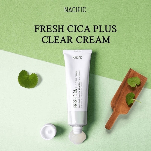 Hình ảnh 2 của Kem Dưỡng Phục Hồi Da Chiết Xuất Rau Má NACIFIC Fresh Cica Plus Clear Cream