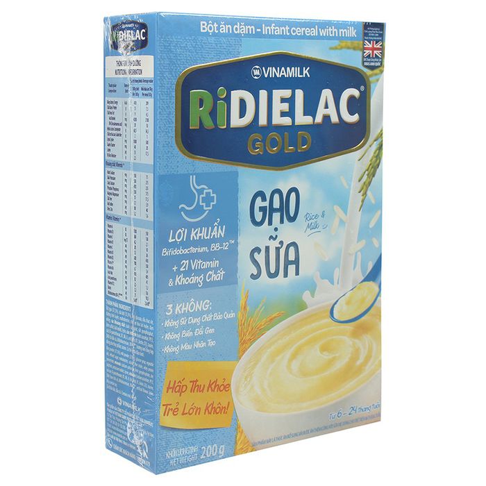 Hình ảnh bột ăn dặm Ridielac Gold vị Gạo Sữa 2