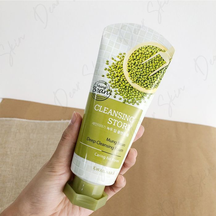 Sữa Rửa Mặt Đậu Xanh Kwailnara Mung Bean Deep Cleansing Foam hình 1