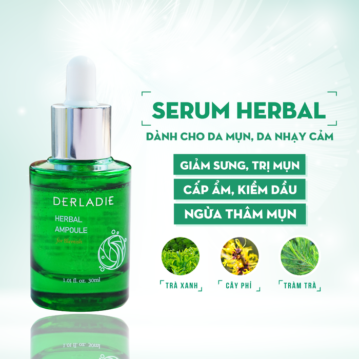 Hình ảnh 2 của Tinh Chất Tràm Trà Cho Da Mụn Derladie Herbal Ampoule For Blemish