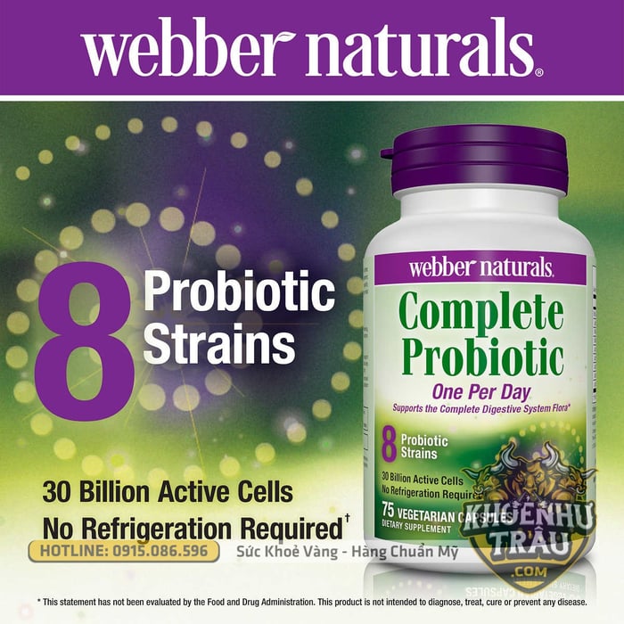 Hình ảnh Men vi sinh Webber naturals Complete Probiotic 1