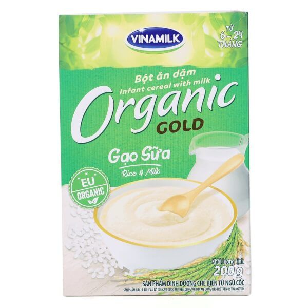 Bột ăn dặm Organic Gold Gạo sữa hình ảnh 1