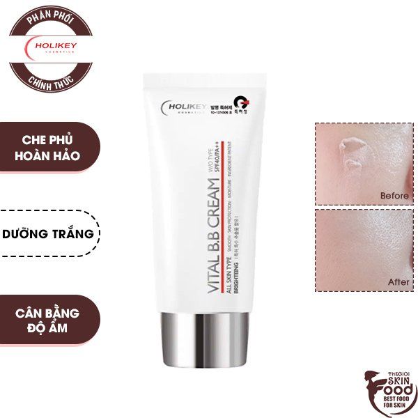 Kem nền chống nắng, che phủ hoàn hảo Holikey Vital BB Cream - ảnh 2