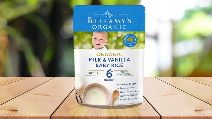 Bột ăn dặm hữu cơ Bellamy’s Organic gạo, sữa, vani hình ảnh 1