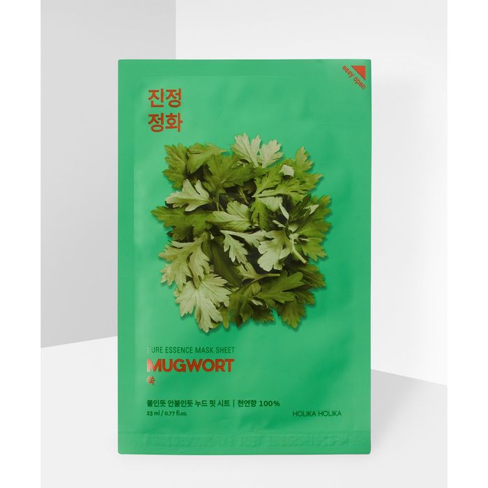 Hình ảnh mặt nạ giấy chiết xuất ngải cứu Pure Essence Mask Sheet Holika Holika số 2