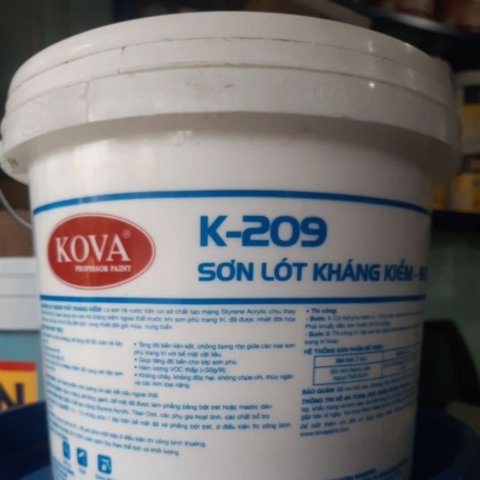 SƠN LÓT NGOẠI THẤT KHÁNG KIỀM KOVA K-209 ảnh 2