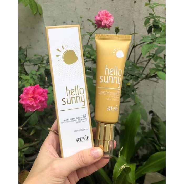 Sữa Chống Nắng Genie Hello Sunny Milky Cool Sun Block SPF50 PA+++ hình 1