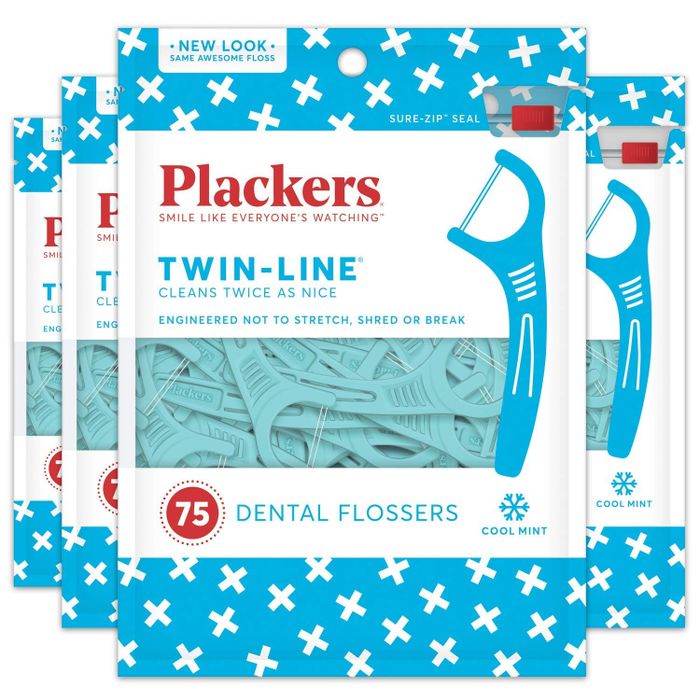 Hình ảnh tăm chỉ nha khoa Plackers Twin-Line 1