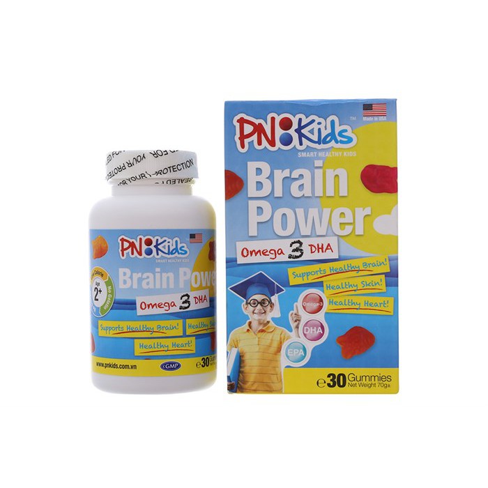 Hình ảnh kẹo dẻo bổ sung Omega-3-DHA PNKids Brain Power