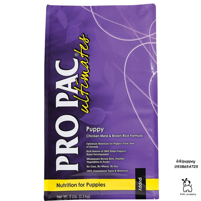 Thức ăn cao cấp cho chó con và chó mẹ PRO PAC Ultimates Puppy Chicken & Brown Rice Formula - Ảnh 1