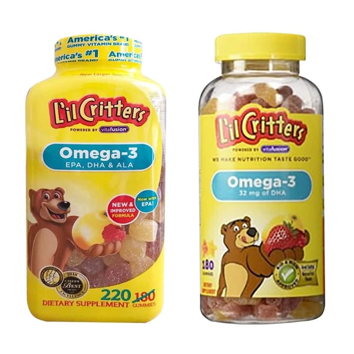 Hình ảnh kẹo dẻo Omega-3 + DHA Gummy Fish của L'il Critters