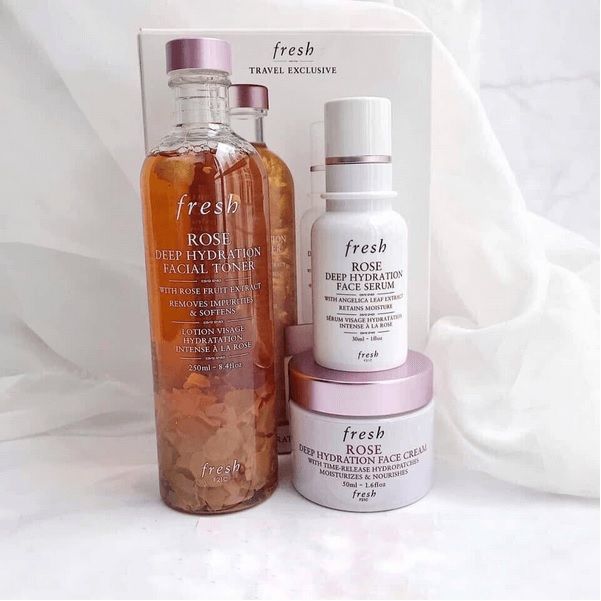 Bộ dưỡng da Fresh Hoa Hồng Rose Deep Hydration Skincare Routine - Hình ảnh 1