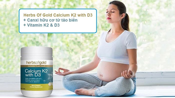 Hình ảnh Viên Uống Bổ Sung Canxi Herbs Of Gold Calcium K2 With D3 - Ảnh 2