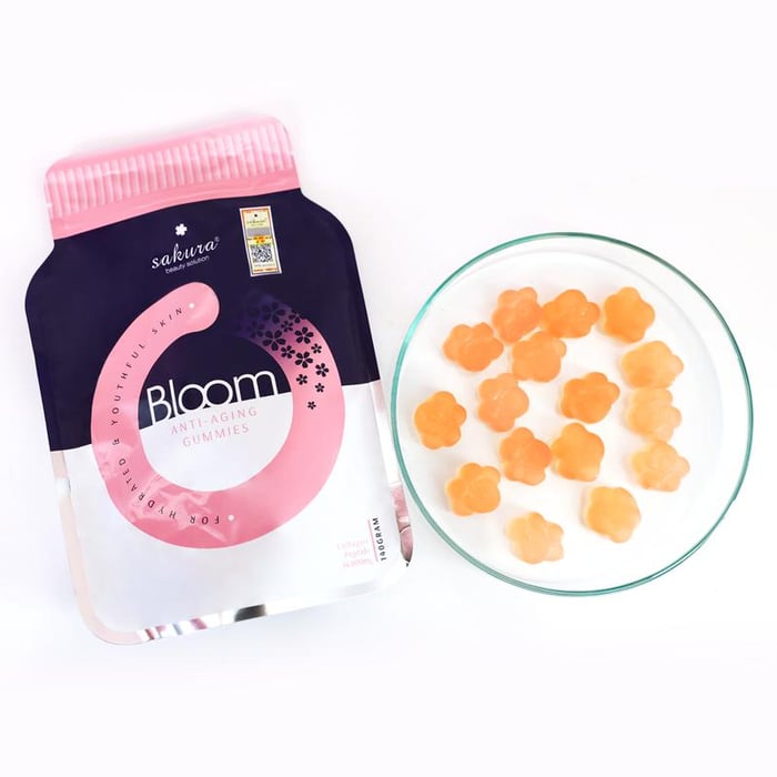 Hình ảnh Kẹo Dẻo Bổ Sung Collagen Sakura Bloom Anti Aging Collagen Gummies Nhật Bản 2